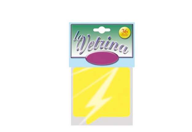 Immagine di Segnaprezzi Fumetto - 8x8,5 cm - giallo - CWR - conf. 36 pezzi