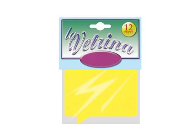 Immagine di Segnaprezzi Fumetto - 11x15,5 cm - giallo - CWR - conf. 12 pezzi