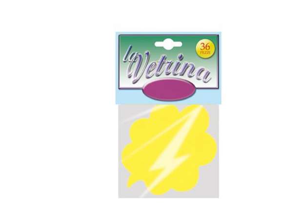 Immagine di Segnaprezzi Nuvola - 8x8,5 cm - giallo - CWR - conf. 36 pezzi