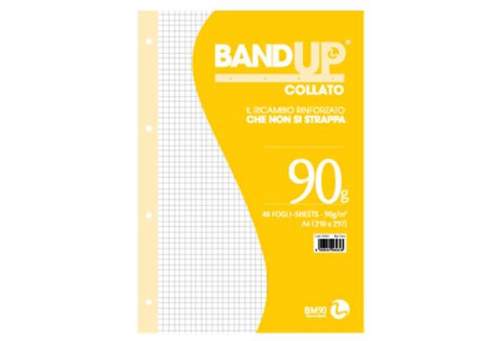 Immagine di Blocco collato BandUp - A4 - 5mm - 40 fogli - 90gr - fori rinforzati - BM