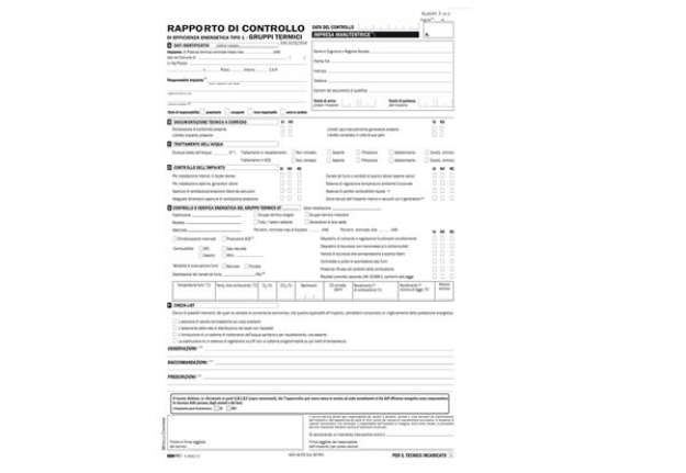 Immagine di Rapporti di controllo efficienza energetica T1 - 3 copie snap - 31 x 21cm - 25 fogli - Edipro