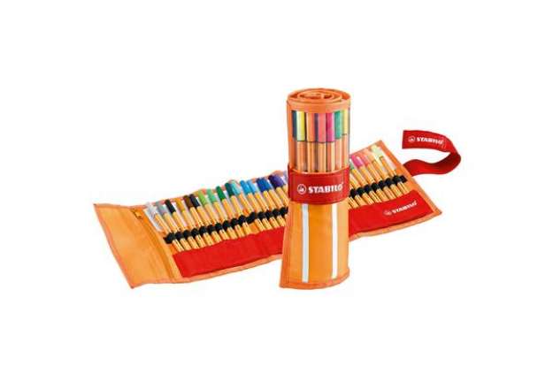 Immagine di Fineliner Point 88 - tratto 0,4 mm - colori assortiti - Stabilo - rollerset 30 pezzi
