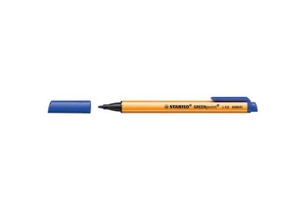 Immagine di Pennarello Greenpoint - punta 0,8mm - blu - Stabilo