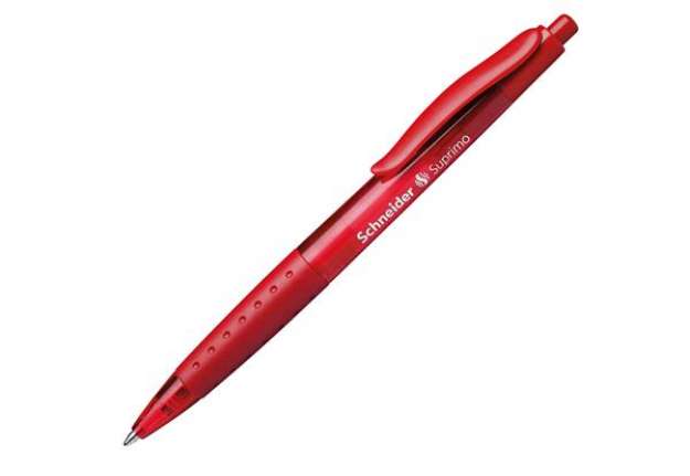 Immagine di Penna a sfera a scatto Suprimo  - tratto medio - rosso - Schneider