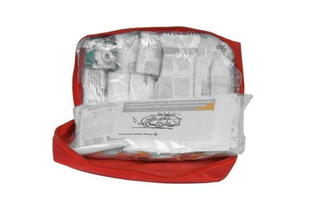 Immagine di Astuccio di pronto soccorso per auto Soft Bag DIN 13164 2022 - 21,5 x 15 x 8,5 cm - rosso - PVS