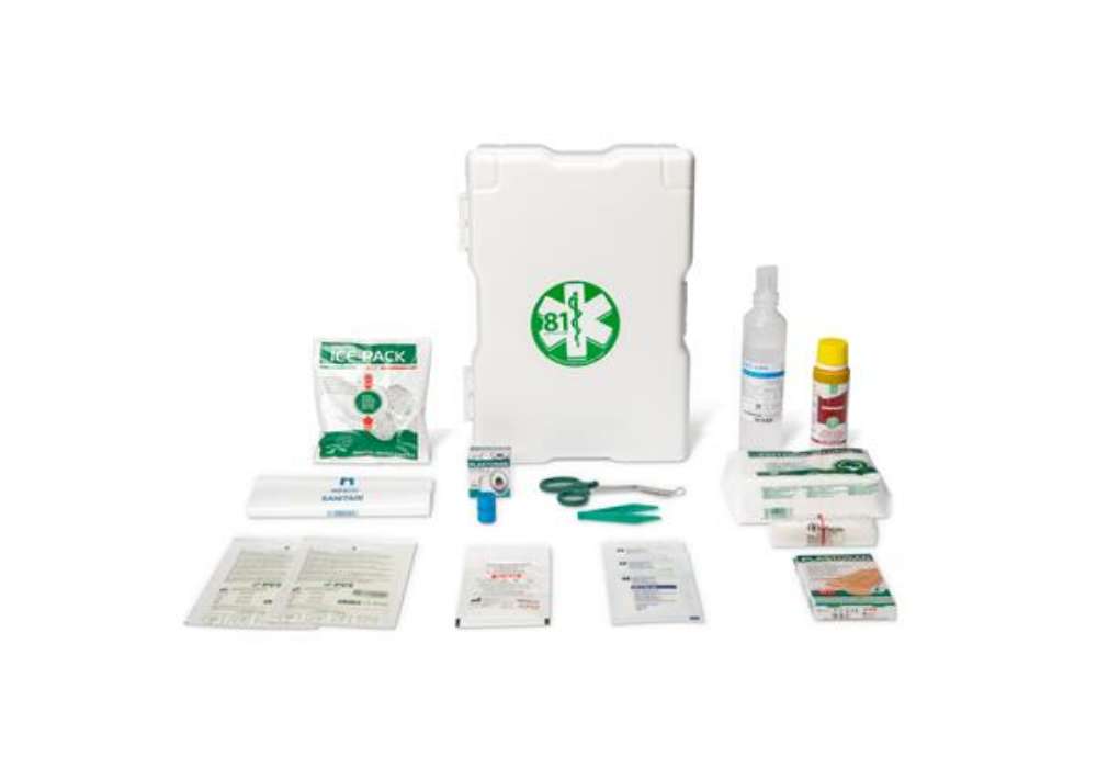 Immagine di Armadietto di pronto soccorso 1/P - 37x22x14 cm - fino a 2 persone - bianco - PVS
