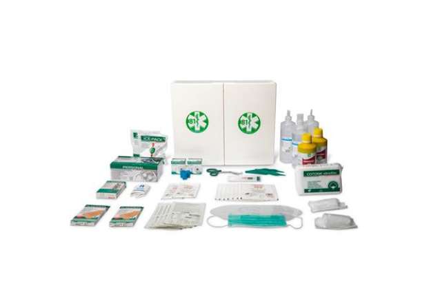Immagine di Armadietto di pronto soccorso 102/P - 45x37,5x13 cm - plastica - oltre 3 persone - bianco - PVS