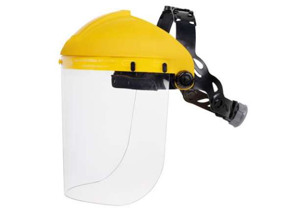 Immagine di Porta visiera con protezione frontale + Visiera Balbi 2 - giallo - Deltaplus