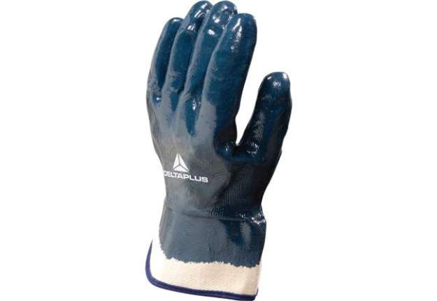 Immagine di Guanti da lavoro pesante NI175 - nitrile - taglia 09 - blu - Deltaplus