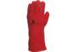 Immagine di Guanti per saldatori CA515R - pelle crosta di bovino - taglia 10 - rosso - Deltaplus
