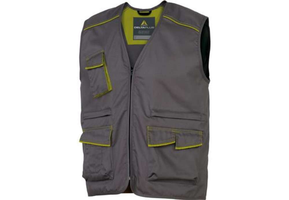 Immagine di Gilet da lavoro Panostyle? M6GIL - sargia/poliestere/cotone - taglia XL - grigio/verde - Deltaplus