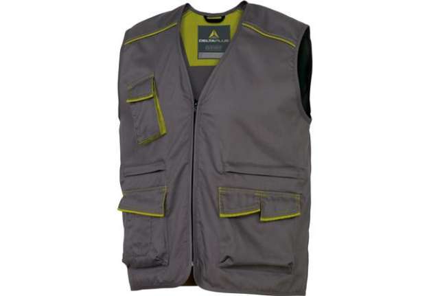 Immagine di Gilet da lavoro Panostyle? M6GIL - sargia/poliestere/cotone - taglia XL - grigio/verde - Deltaplus