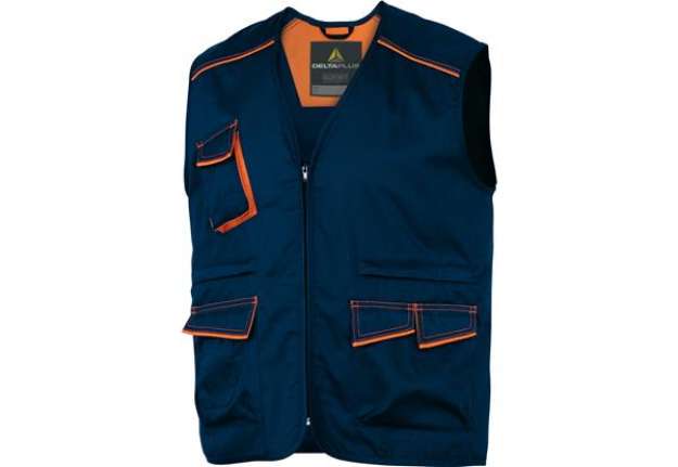 Immagine di Gilet da lavoro Panostyle M6GIL - sargia/poliestere/cotone - taglia XL - blu/arancio - Deltaplus