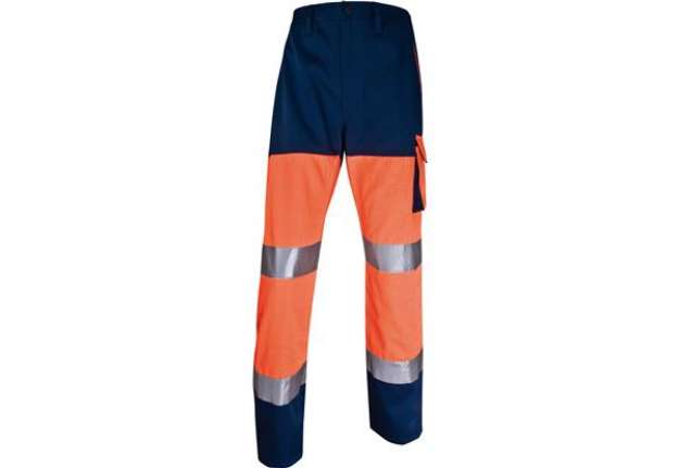 Immagine di Pantalone alta visibilità PHPA2 - sargia/poliestere/cotone - taglia L - arancio fluo - Deltaplus