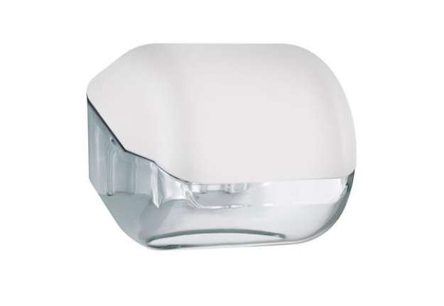 Immagine di Dispenser Soft Touch di carta igienica - 15x14,8x14 cm - plastica - bianco - Mar Plast