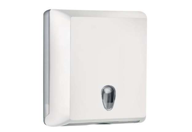 Immagine di Dispenser asciugamani piegati EColored - 29 x 10,5 x 30,5 cm - bianco - Mar Plast