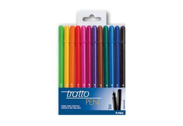 Immagine di Pennarello fineliner Tratto Pen - tratto 0,5mm - colori assoriti - Tratto - busta 12 pennarelli