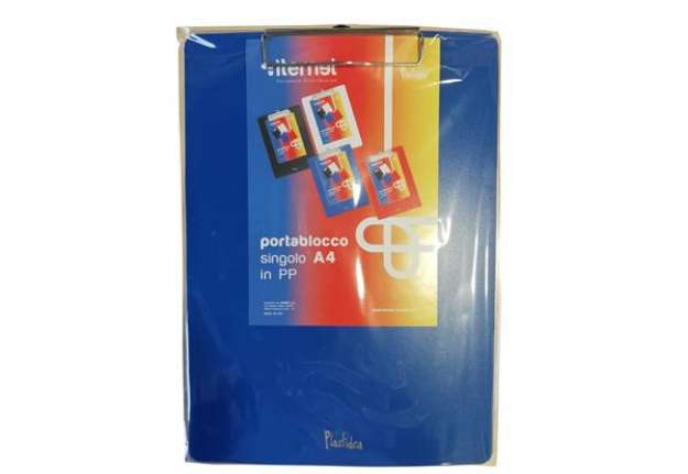 Immagine di Portablocco con molla in metallo - copertina in PPL - A4 - blu - Iternet