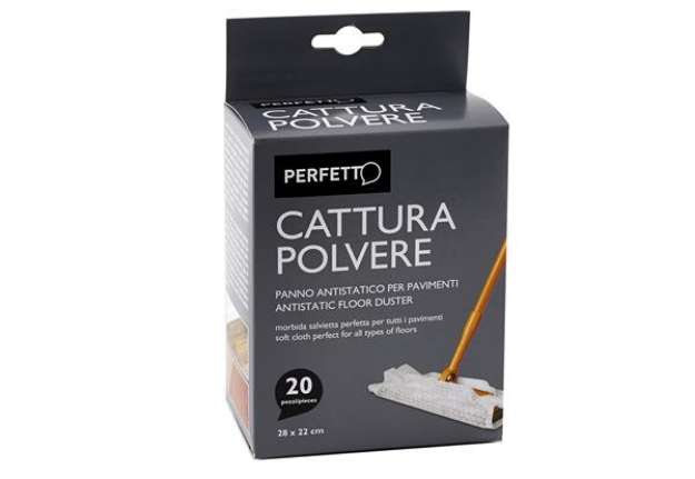 Immagine di Panno catturapolvere - antistatico - 22x28 cm - bianco - Perfetto - conf. 20 pezzi