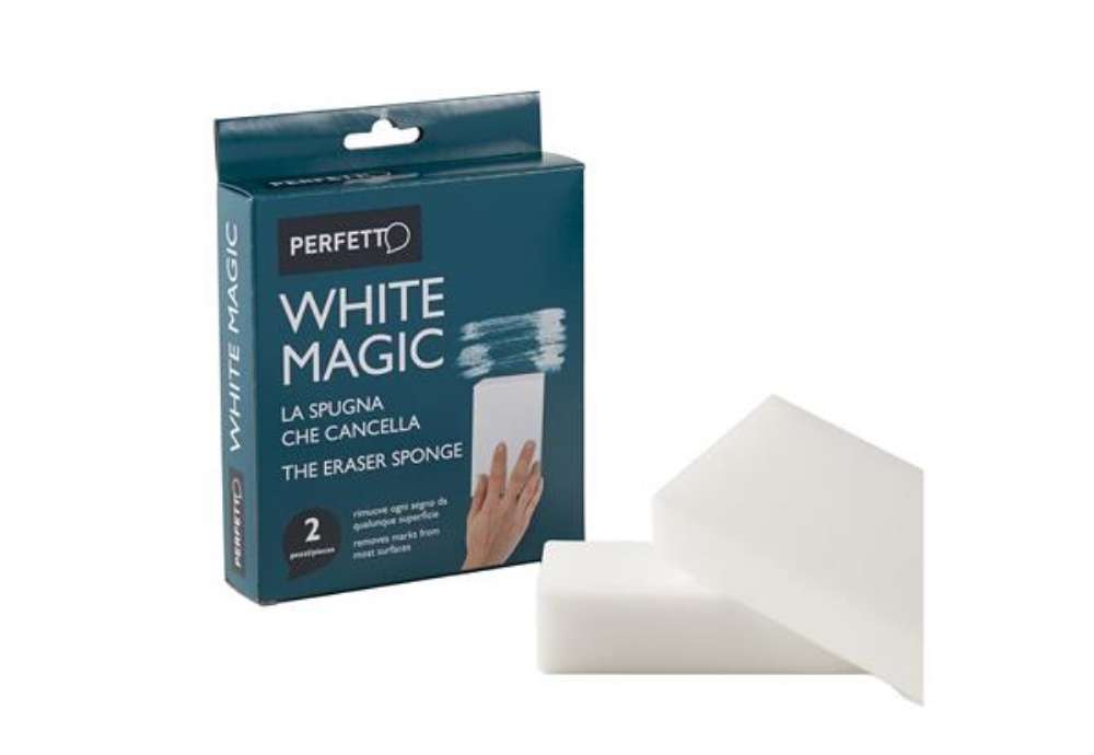 Immagine di Spugna cancella macchie White Magic - 12 x 2,5 x 6 cm - Perfetto - conf. 2 pezzi
