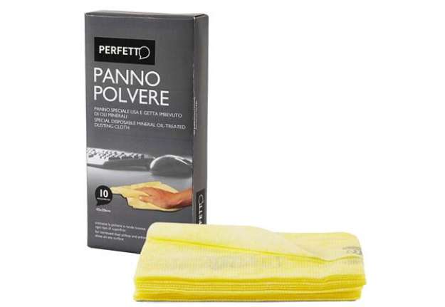 Immagine di Panno Pulipolvere - con oli minerali - 45x30 cm - giallo - Perfetto - conf. 10 pezzi