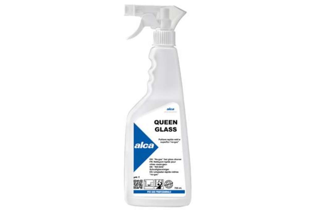 Immagine di Detergente per vetri Queen Glass - profumo gradevole - Alca - trigger da 750 ml