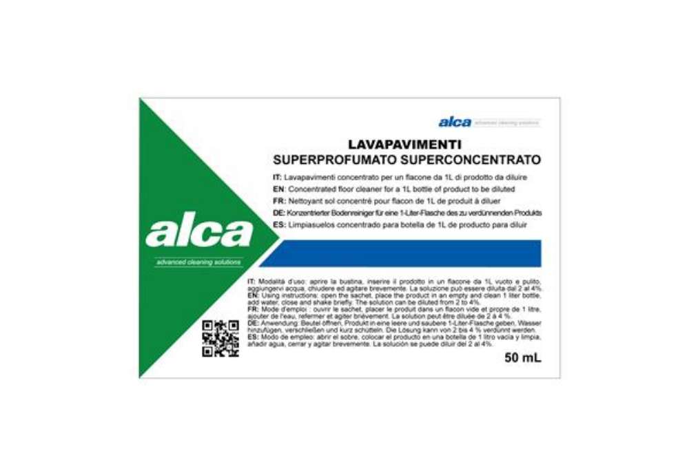 Immagine di Lavapavimenti Linea Monodose - superprofumato - Alca - bustina da 50 ml