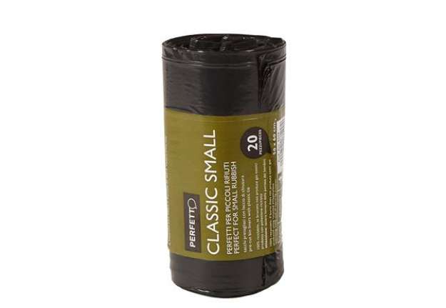Immagine di Sacchi per rifiuti Classic Small - 50x60 cm - 30 L - 10 micron - nero - Perfetto - rotolo da 20 sacc
