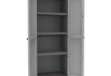 Immagine di Armadio JWood 268 - 2 ante - 68 x 37,5 x 170 cm - PPL - effetto legno - grigio tortora - Terry