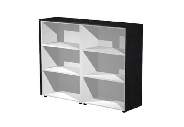 Immagine di Coppia Prestige - mobili medi a giorno - 162,8 x 43 x 119,8 cm - nero venato
