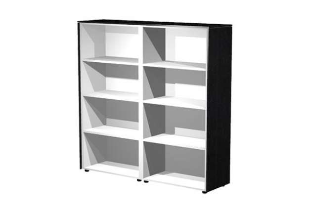 Immagine di Coppia Prestige - mobili medio alti a giorno  - 162,8 x 43 x 158,2 cm - nero venato