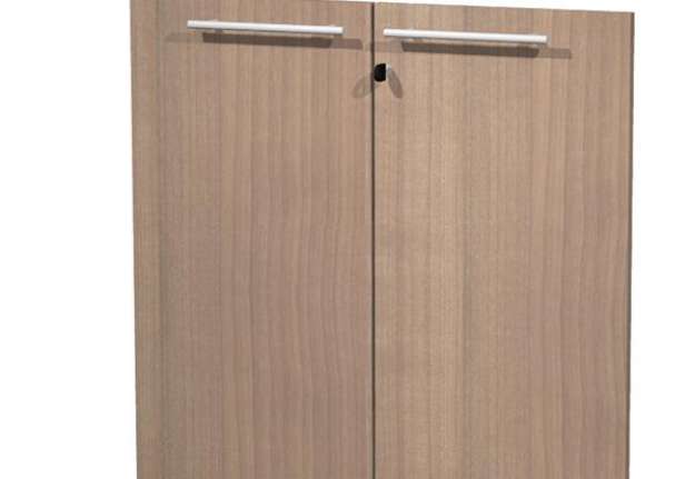 Immagine di Coppia ante Prestige - per mobile basso - 80 x 77 cm - spessore 18 mm - melaminico - ciliegio arabis