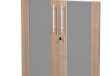 Immagine di Coppia ante Prestige - per mobile basso - 80 x 77 cm - spessore 18 mm - vetro/melaminico - ciliegio