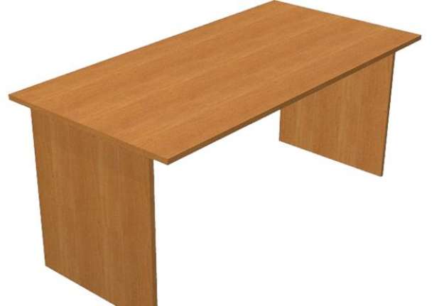 Immagine di Scrivania Easy - lineare - 140 x 80 x 72 cm - noce chiaro