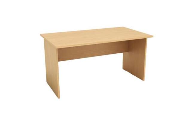 Immagine di Scrivania Easy - lineare - 140 x 80 x 72 cm - faggio