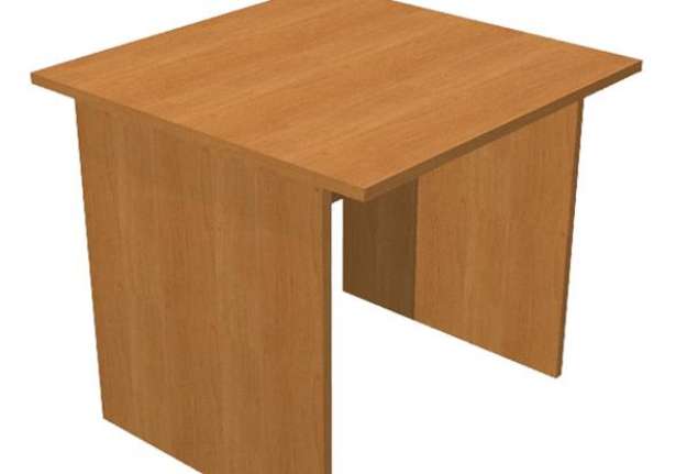 Immagine di Scrivania Easy - lineare - 80 x 80 x 72 cm - noce chiaro