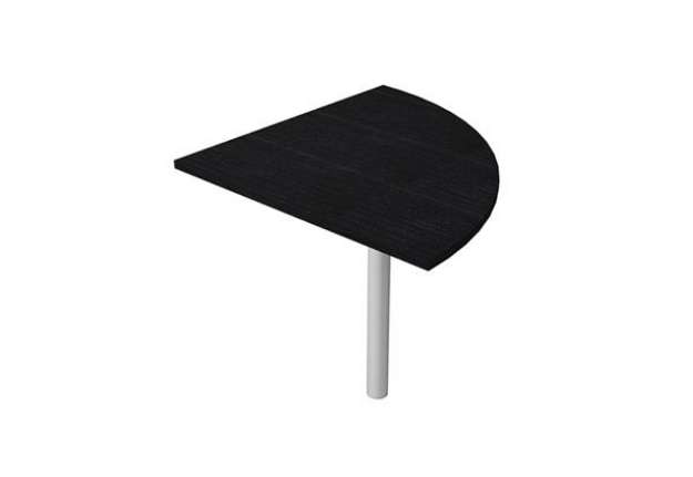 Immagine di Raccordo angolare 90° per scrivanie Easy - 80 x 80 cm - nero venato/grigio alluminio