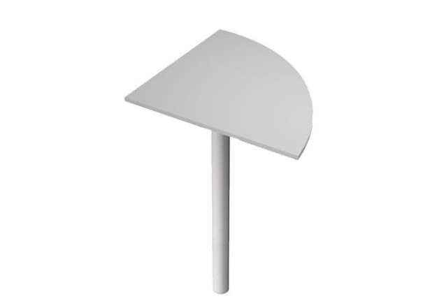 Immagine di Raccordo angolare 90° per scrivanie Easy - 80 x 80 cm - grigio/grigio alluminio
