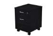 Immagine di Cassettiera Easy - 1 cassetto + 1 classificatore - con ruote - 41,8 x 52 x 59,5 cm - nero venato