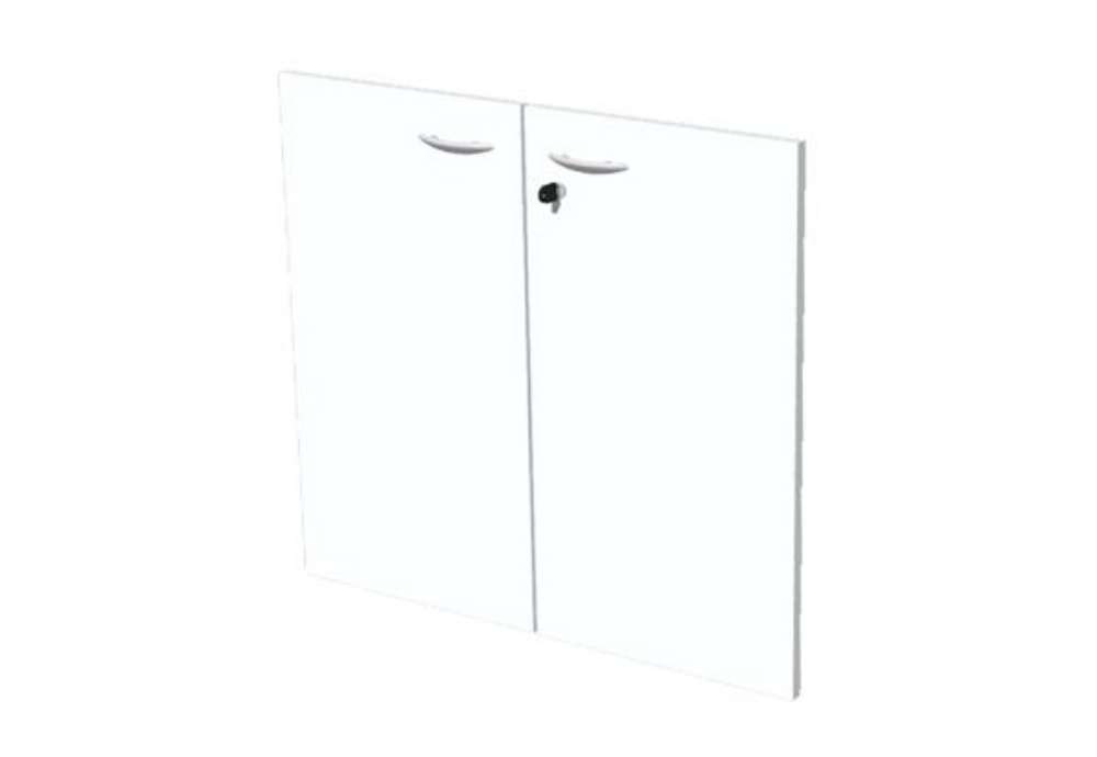 Immagine di Coppia ante Easy - per mobile basso - 80 x 67 cm - spessore 18 mm - melaminico - bianco