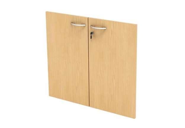 Immagine di Coppia ante Easy - per mobile basso - 80 x 67 cm - spessore 18 mm - melaminico - faggio