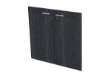 Immagine di Coppia ante Easy - per mobile basso - 80 x 67 cm - spessore 18 mm - melaminico - nero venato