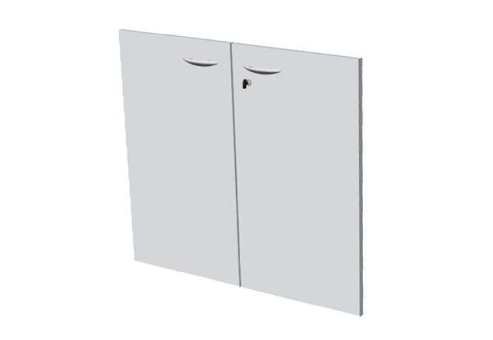 Immagine di Coppia ante Easy - per mobile basso - 80 x 67 cm - spessore 18 mm - melaminico - grigio