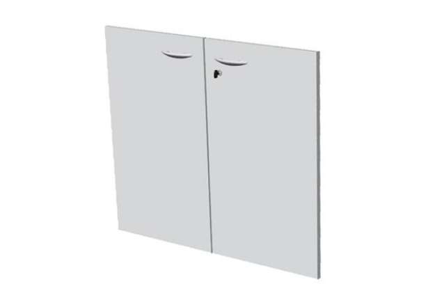 Immagine di Coppia ante Easy - per mobile basso - 80 x 67 cm - spessore 18 mm - melaminico - grigio