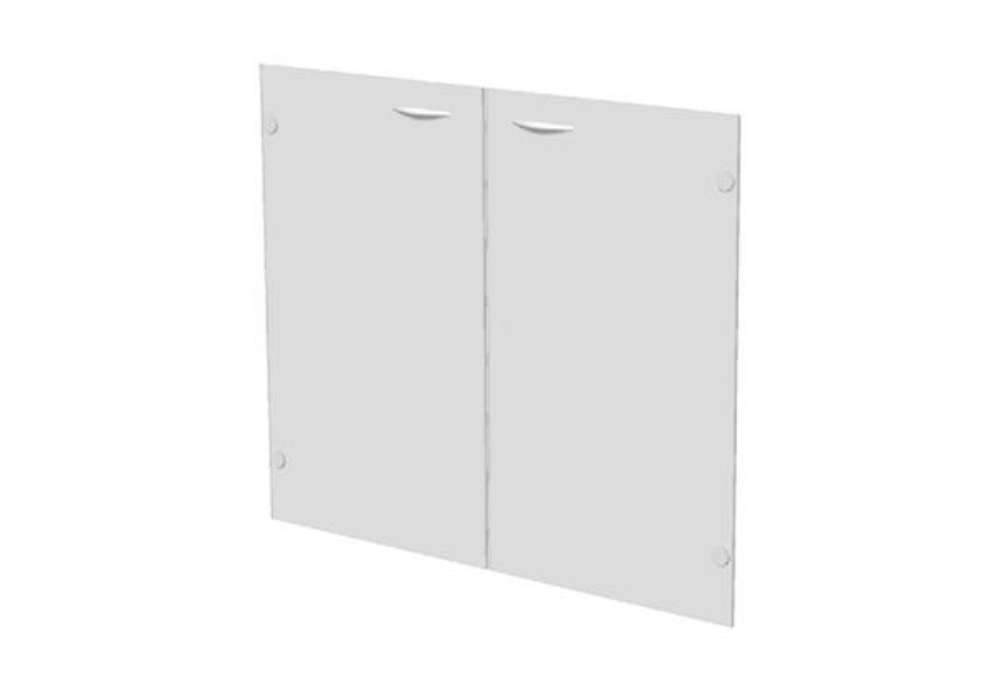 Immagine di Coppia ante Easy - per mobile basso - 80 x 67 cm - spessore 5 mm - vetro satinato
