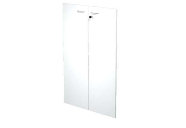 Immagine di Coppia ante Easy - per mobile medio - 80 x 115 cm - spessore 18 mm - melaminico - bianco