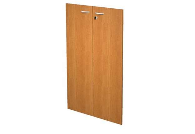 Immagine di Coppia ante Easy - per mobile medio - 80 x 115 cm - spessore 18 mm - melaminico - noce chiaro
