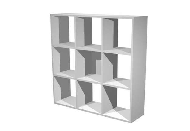 Immagine di Libreria casellario Rainbow - 9 caselle - 104,1x29,2x103,9 cm - grigio alluminio