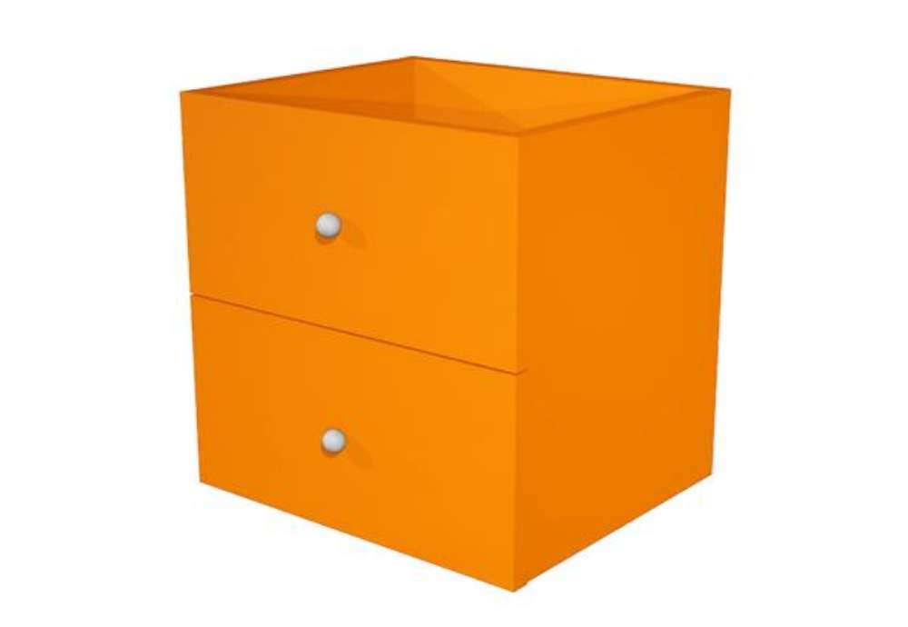 Immagine di Cassettiera per casellario Rainbow - 2 cassetti - 32,5x28,8x32,5 cm - arancione