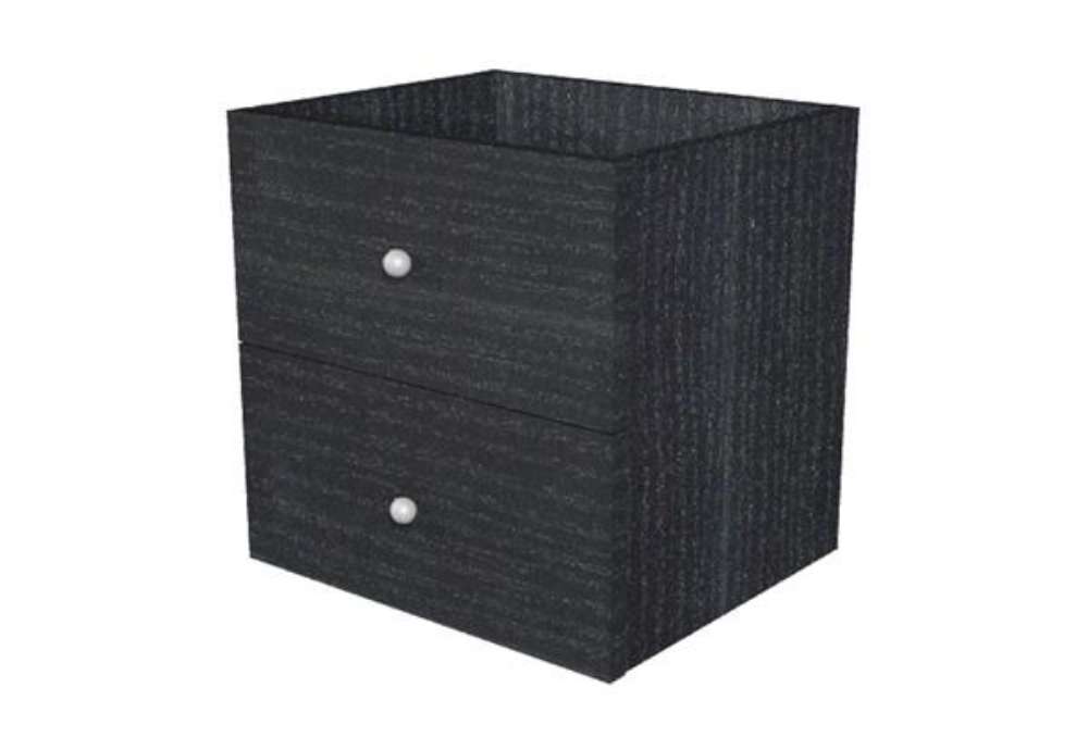 Immagine di Cassettiera per casellario Rainbow - 2 cassetti - 32,5x28,8x32,5 cm - nero venato